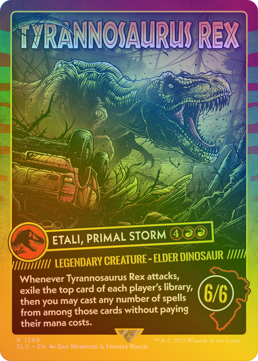 Tyrannosaurus Rex / Etali, Primal Storm (SLD-1389★) (Borderless) (Foil)
