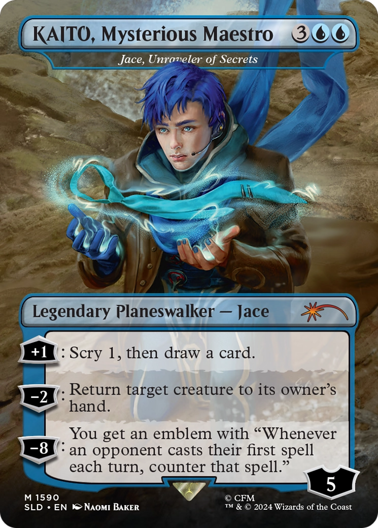 KAITO, Mysterious Maestro / Jace, Unraveler of Secrets (SLD-1590) (Borderless)