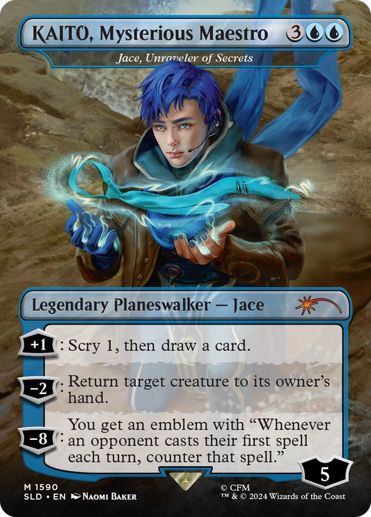 KAITO, Mysterious Maestro / Jace, Unraveler of Secrets (SLD-1590) (Borderless)