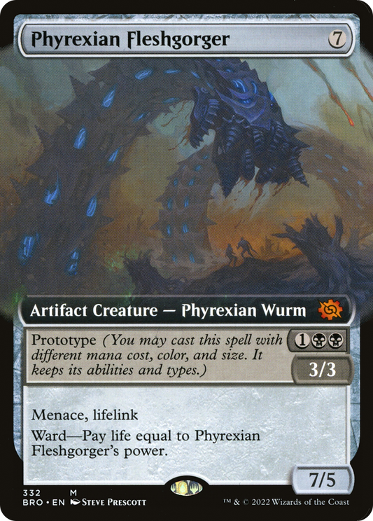 Phyrexian Fleshgorger (BRO-332) (Extended Art) (Foil)