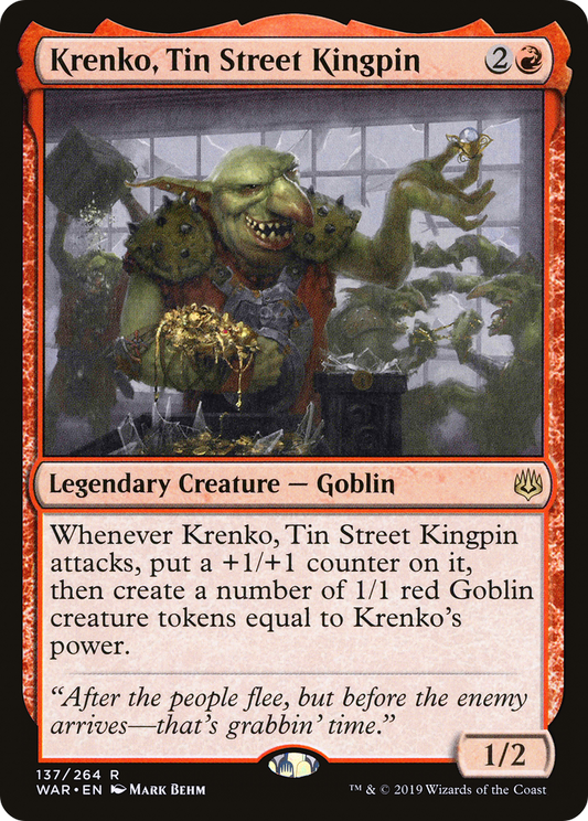 Krenko, Tin Street Kingpin (WAR-137) (Foil)