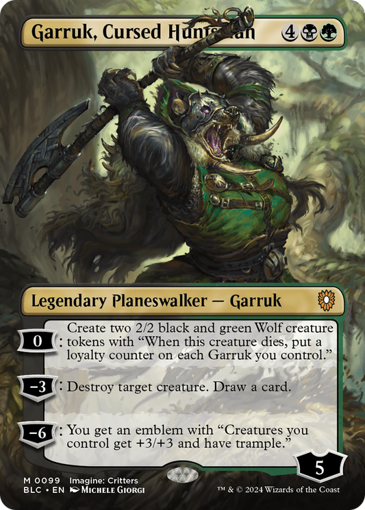 Garruk, Cursed Huntsman (BLC-099) (Borderless)