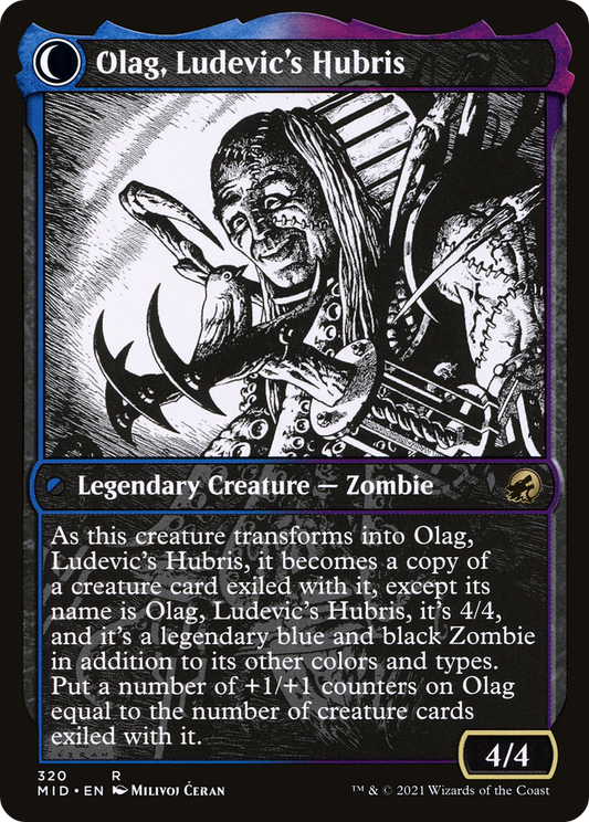 Ludevic, Necrogenius // Olag, Ludevic's Hubris (MID-320) (Showcase) (Foil)