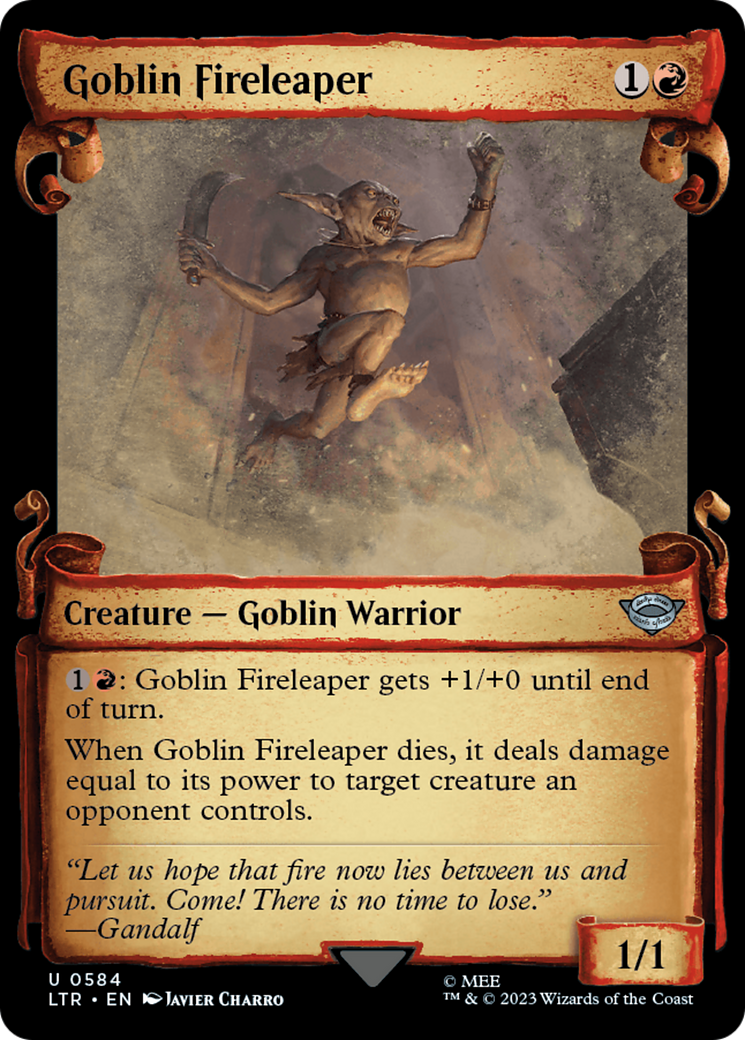 Goblin Fireleaper (LTR-584) (Showcase) (Scroll) (Foil)