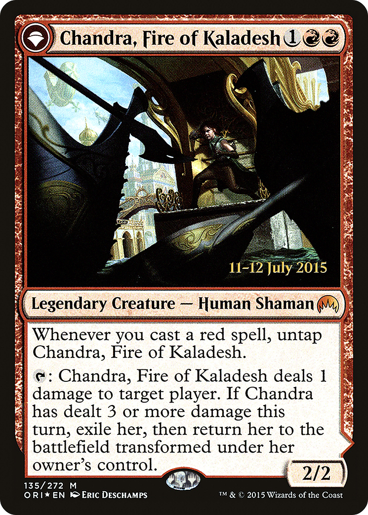 Chandra, Fire of Kaladesh // Chandra, Roaring Flame (PRE-135S) (Foil)