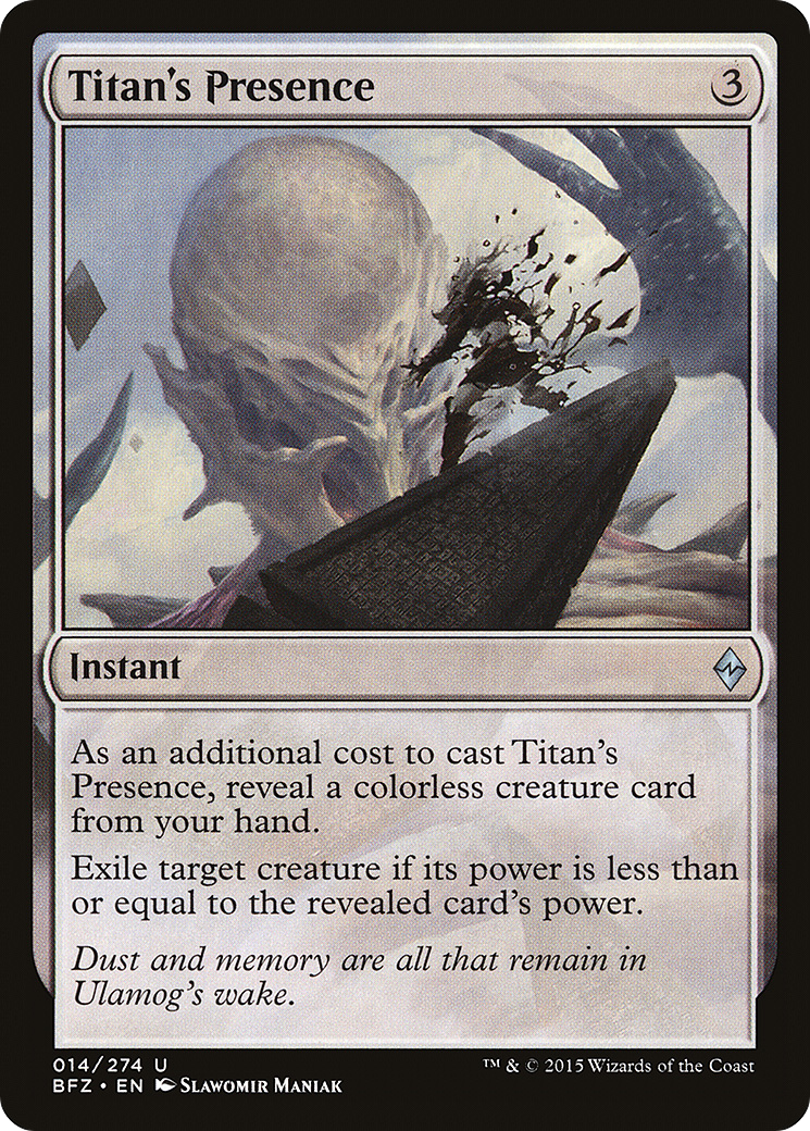 Titan's Presence (BFZ-014) (Foil)