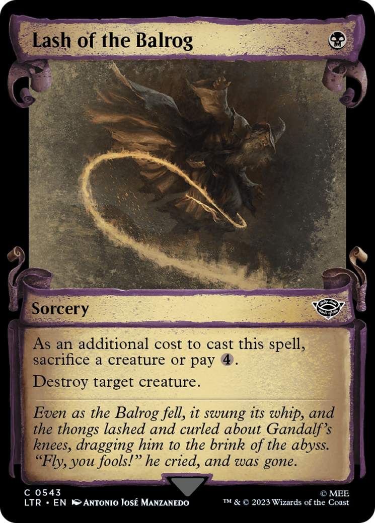 Lash of the Balrog (LTR-543) (Showcase) (Scroll) (Foil)