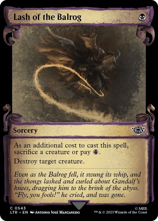 Lash of the Balrog (LTR-543) (Showcase) (Scroll) (Foil)