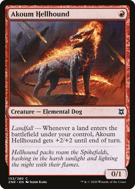 Akoum Hellhound (ZNR-133) (Foil)