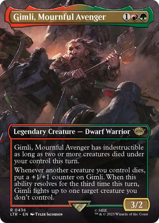 Gimli, Mournful Avenger (LTR-436) (Borderless) (Foil)