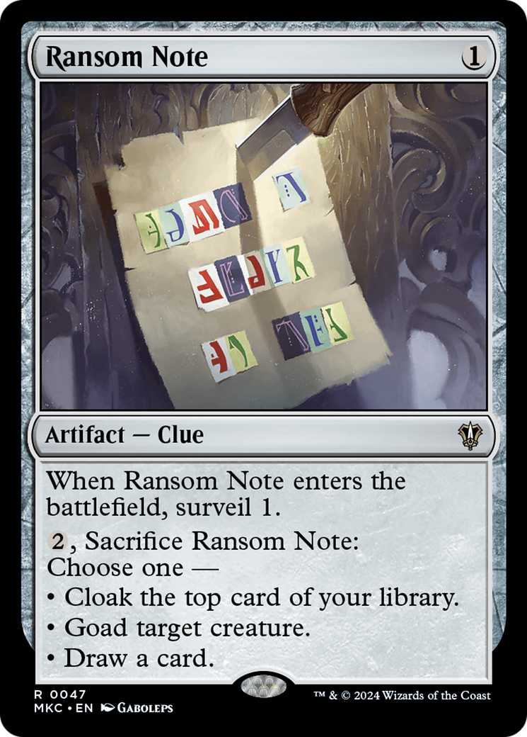 Ransom Note (MKC-047)