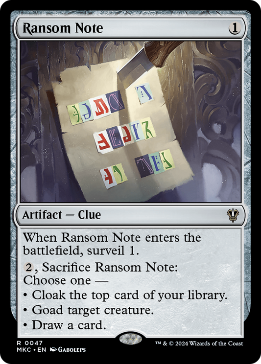 Ransom Note (MKC-047)