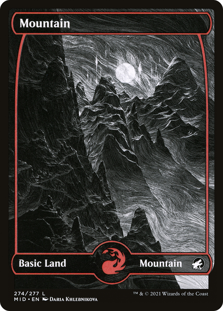 Mountain (MID-274) (Full Art, Showcase) (Foil)