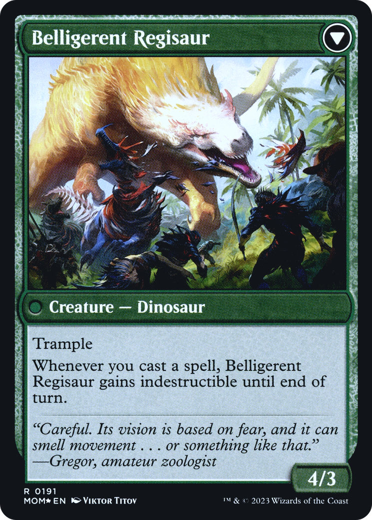 Invasion of Ixalan // Belligerent Regisaur (PRE-191S) (Foil)