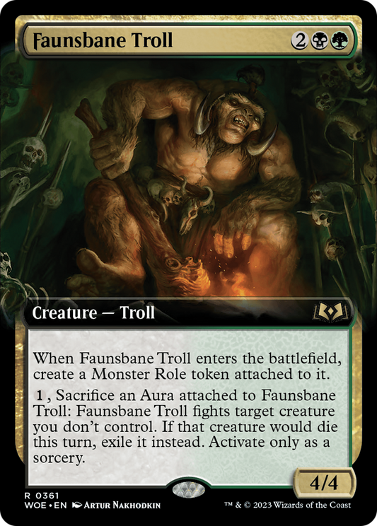 Faunsbane Troll (WOE-361) (Extended Art)