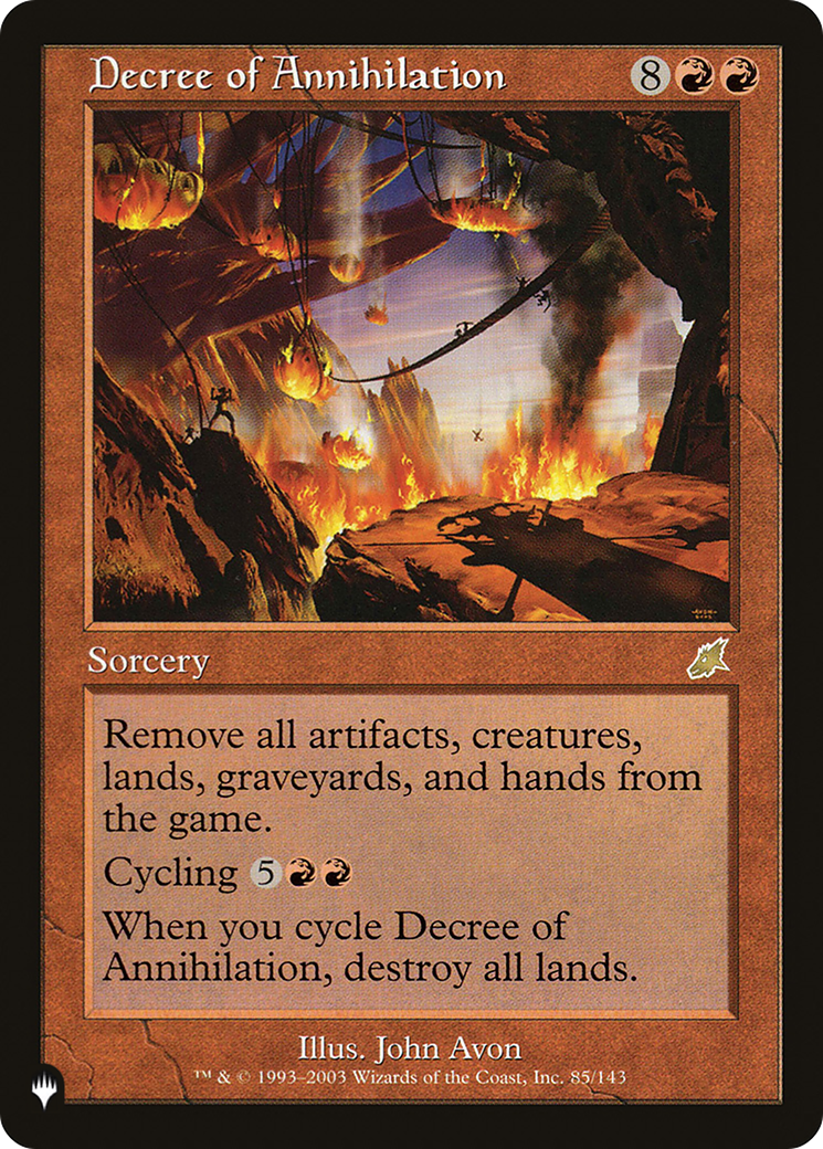 Decree of Annihilation (LIST-SCG-85)