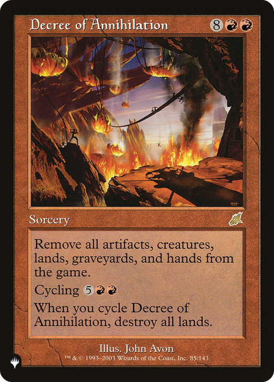 Decree of Annihilation (LIST-SCG-85)