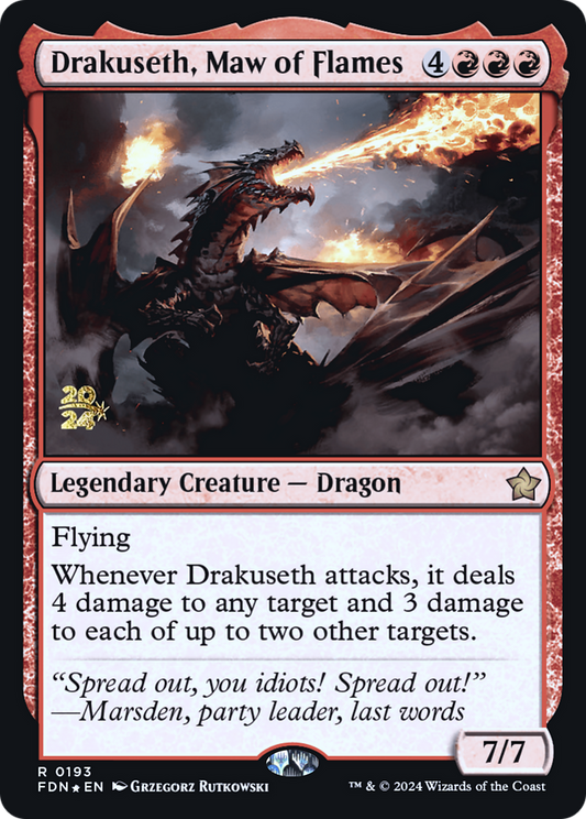 Drakuseth, Maw of Flames (PRE-193S) (Foil)