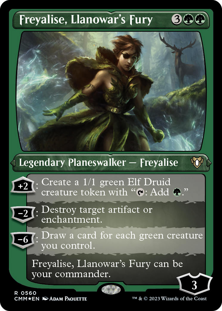 Freyalise, Llanowar's Fury (CMM-560) (Etched Foil)