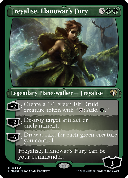 Freyalise, Llanowar's Fury (CMM-560) (Etched Foil)
