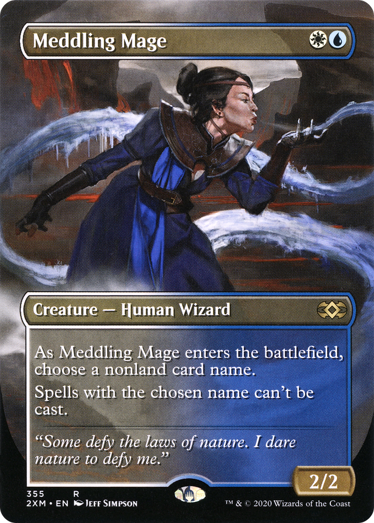 Meddling Mage (2XM-355) (Borderless) (Foil)