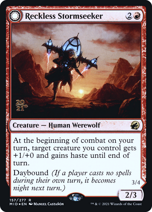 Reckless Stormseeker // Storm-Charged Slasher (PRE-157S) (Foil)