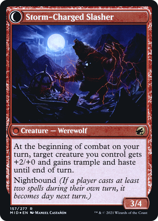 Reckless Stormseeker // Storm-Charged Slasher (PRE-157S) (Foil)