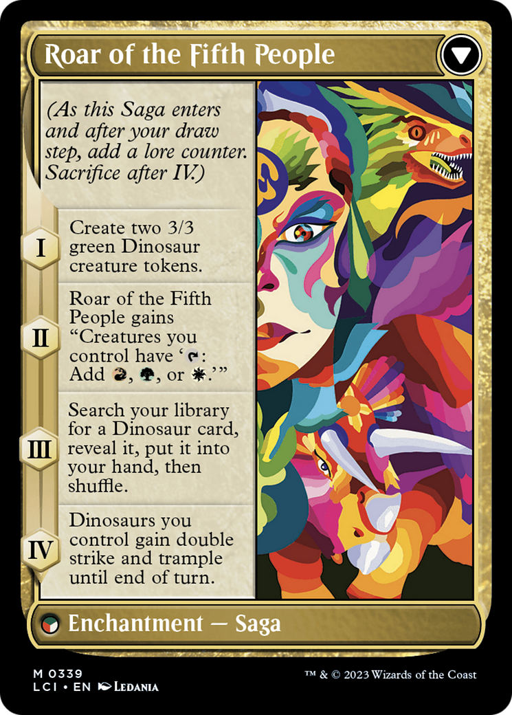 Huatli, Poet of Unity // Roar of the Fifth People (LCI-339) (Borderless) (Foil)