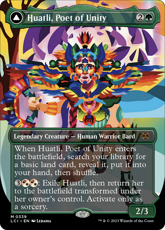 Huatli, Poet of Unity // Roar of the Fifth People (LCI-339) (Borderless)