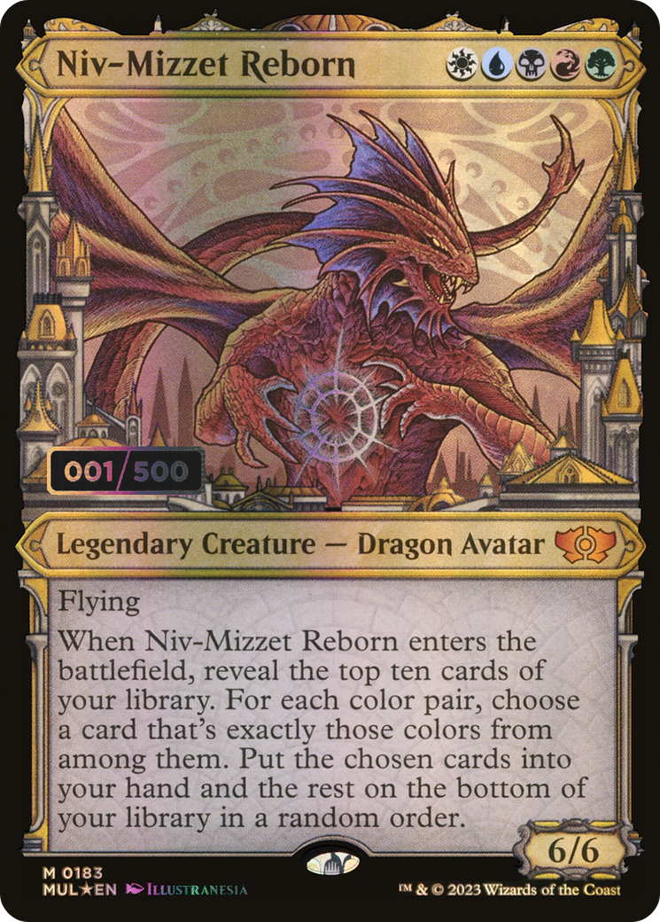 Niv-Mizzet Reborn (MUL-183Z) (Showcase) (Foil) (Serialized)