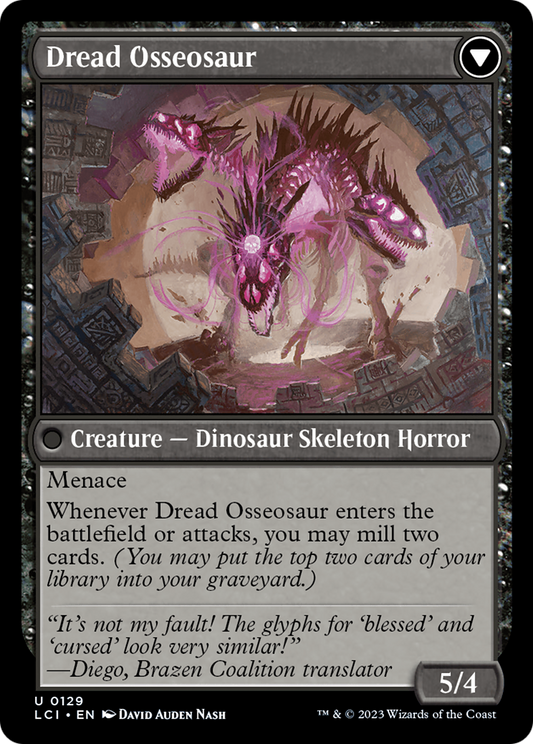 Visage of Dread // Dread Osseosaur (LCI-129) (Foil)