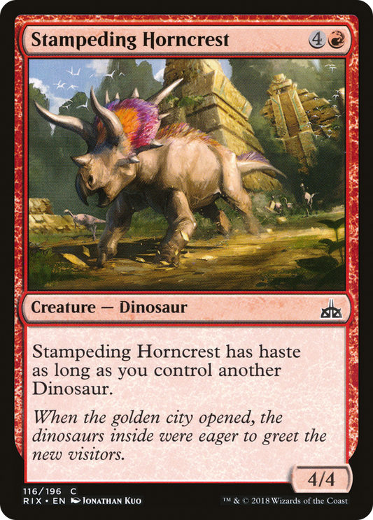 Stampeding Horncrest (RIX-116) (Foil)