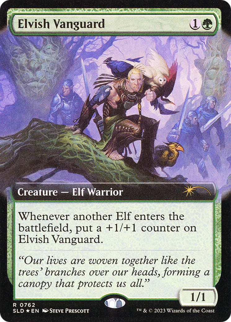 Elvish Vanguard (SLD-762) (Extended Art) (Foil)