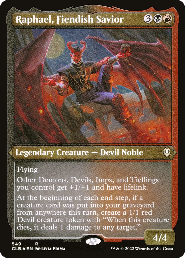 Raphael, Fiendish Savior (CLB-549) (Etched Foil)