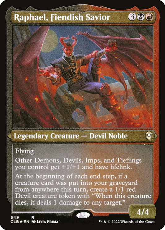 Raphael, Fiendish Savior (CLB-549) (Etched Foil)
