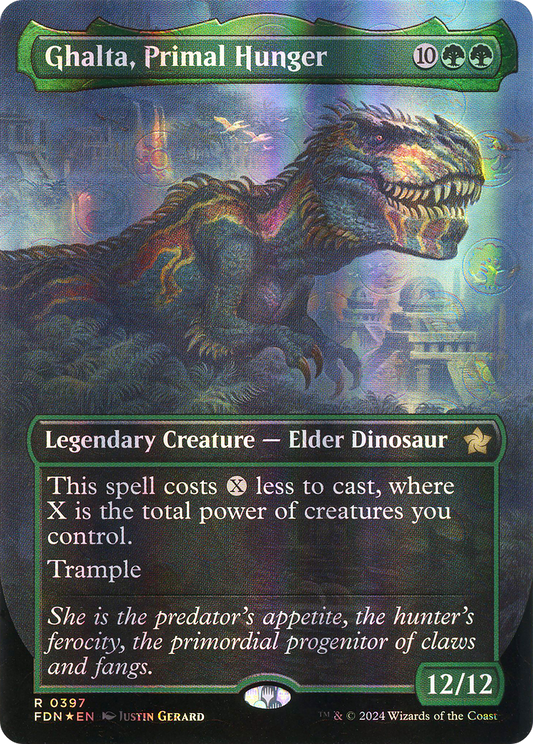 Ghalta, Primal Hunger (FDN-397) (Borderless) (Mana Foil)