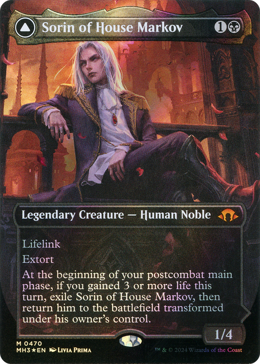 Sorin of House Markov // Sorin, Ravenous Neonate (MH3-470) (Borderless) (Textured Foil)