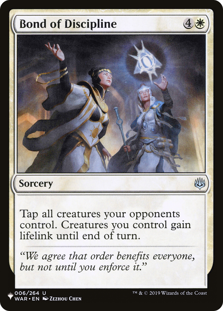 Bond of Discipline (LIST-WAR-6)