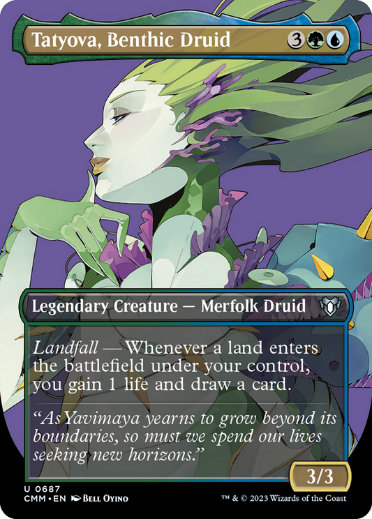 Tatyova, Benthic Druid (CMM-687) (Borderless) (Foil)