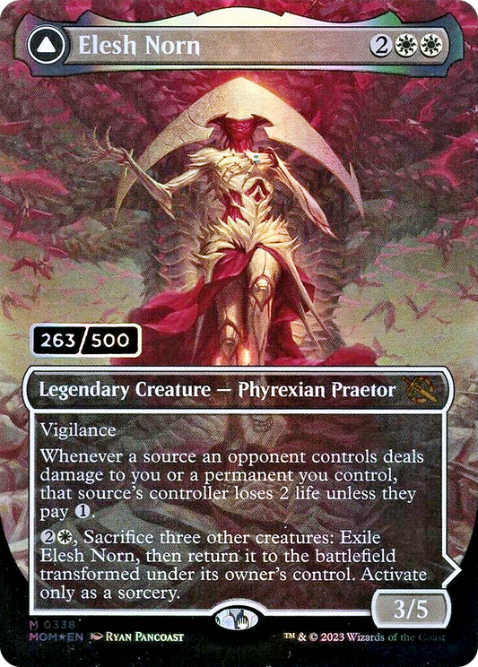 Elesh Norn // The Argent Etchings (MOM-338) (Borderless) (Foil) (Serialized)