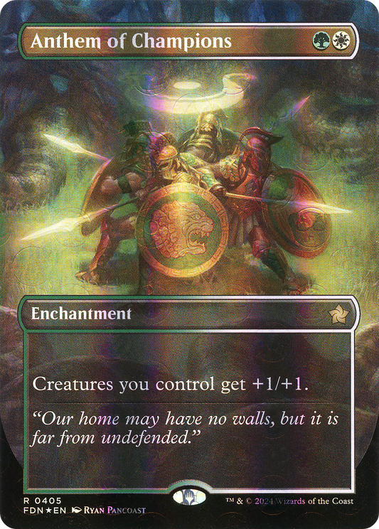 Anthem of Champions (FDN-405) (Borderless) (Mana Foil)
