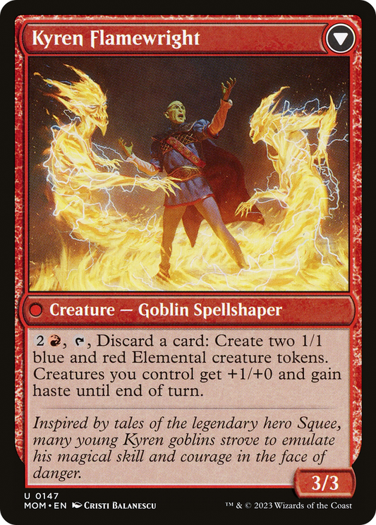 Invasion of Mercadia // Kyren Flamewright (MOM-147) (Foil)