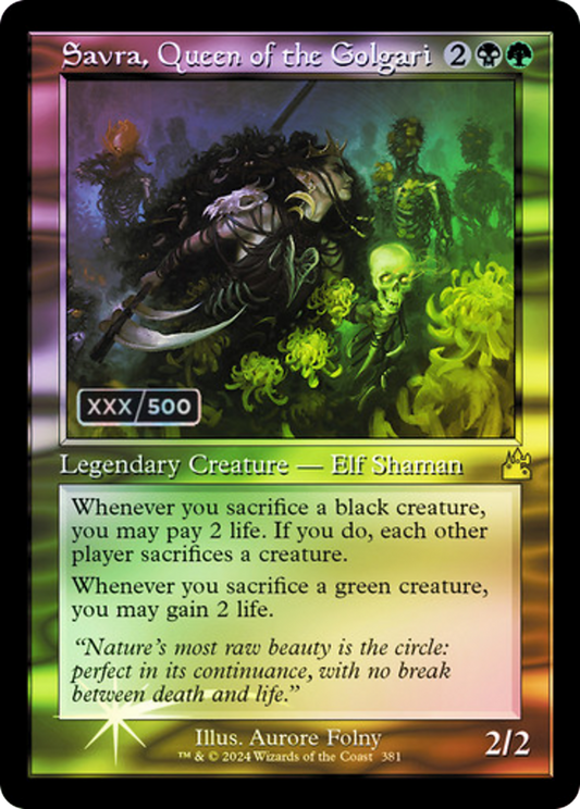 Savra, Queen of the Golgari (RVR-381Z) (Foil) (Serialized)