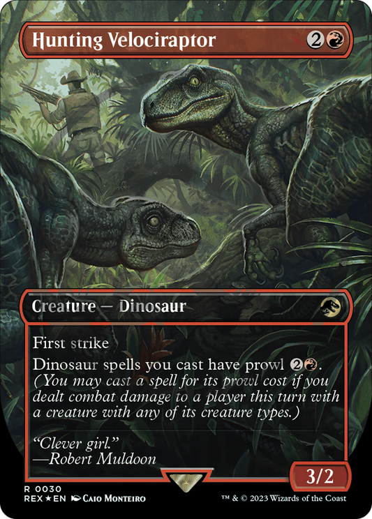 Hunting Velociraptor (REX-030) (Borderless) (Foil)