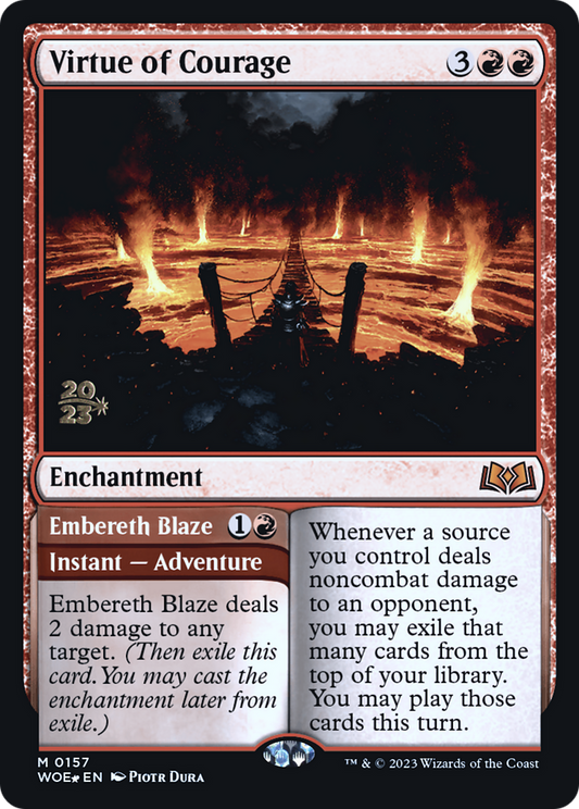 Virtue of Courage // Embereth Blaze (PRE-157S) (Foil)