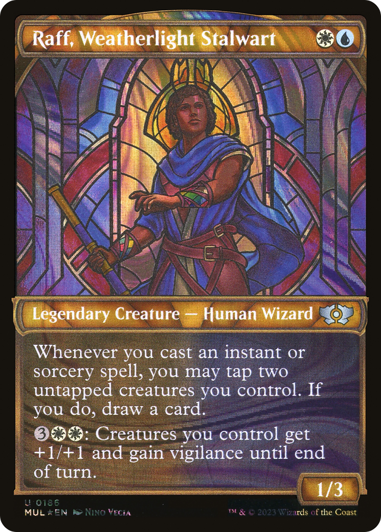 Raff, Weatherlight Stalwart (MUL-186) (Showcase) (Halo Foil)