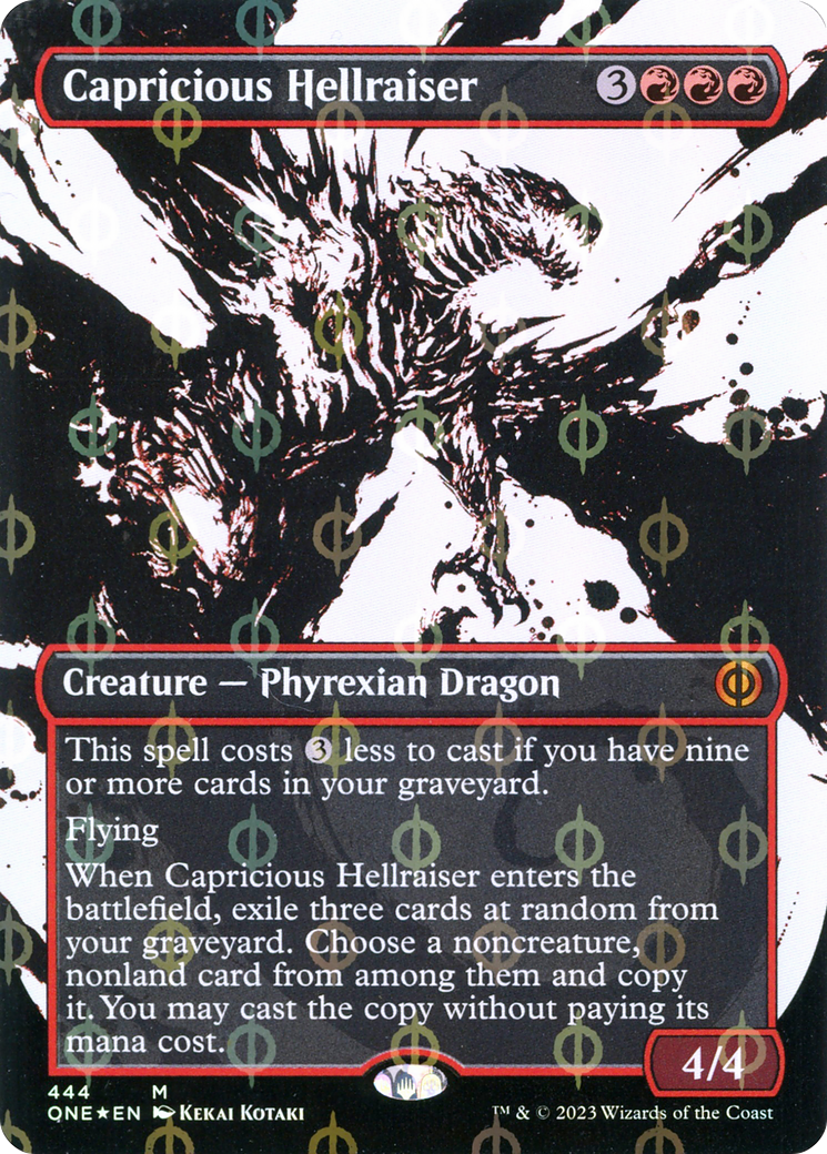 Capricious Hellraiser (ONE-444) (Showcase) (Borderless) (Compleat Foil)