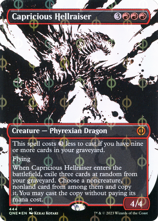 Capricious Hellraiser (ONE-444) (Showcase) (Borderless) (Compleat Foil)