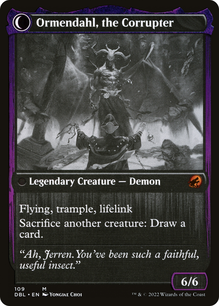 Jerren, Corrupted Bishop // Ormendahl, the Corrupter (DBL-109) (Foil)
