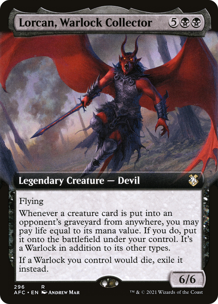 Lorcan, Warlock Collector (AFC-296) (Extended Art)